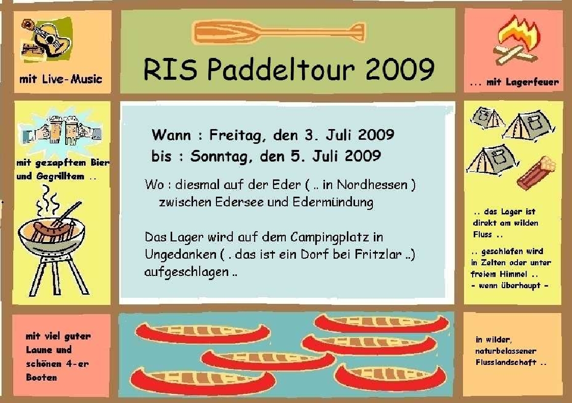 RIS-Paddelwochenende Juli 2009