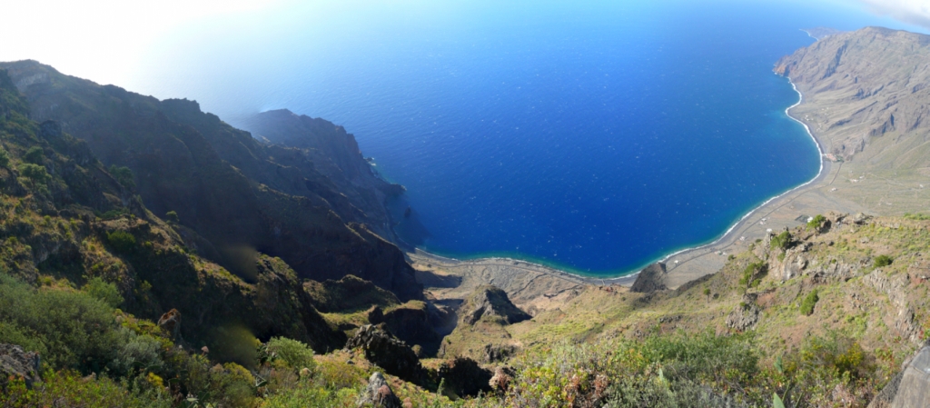 El Hierro - Panorama Mirador de Isora (unser Abstieg nach Las Playas)